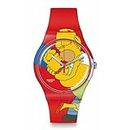 Swatch Armbanduhr aus der Simpsons Swett Embrace Edition, Valentinstag SO29Z120