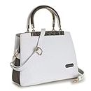 clementine Women’s Satchel Bag | Ladies Purse Handbag for women stylish latest | White |