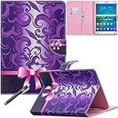 Universal Case for 6.5-7.5'' Tablet, Newshine Colorful Wallet Stand Cover for 7.0'' Samsung Galaxy Tablet, Amazon Kindle Fire 7/HDX 7 and Other Around 7 Inch Models - Bowknot Gift