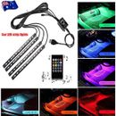 12 LED RGB Car Interior Footwell Strips Lights Atmosphere Lamps USB Remote Music