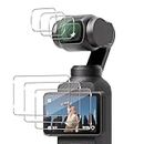 GEEMEE For DJI Osmo Pocket 3 for Tempered Glass and Camera Protection Accessories, 6 Pieces 9H Film Hardness Extremely Scratch-Resistant Sensitivity Anti-Fingerprint Screen Protector