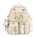 MYADDICTION Women Backpack School Bag Laptop Side Pockets Girls Teenager Gift white Clothing, Shoes & Accessories | Womens Handbags & Bags
