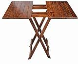WhiteBeard Wood Standard Folding Full Dining Table, Multi-Purpose Home Furniture Folding Dining, House Kitchen Table, Office Room,Garden, Balcony, Folding Full Dining (Rich Natural Square Look)