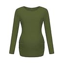 Lemoiitea Nuovi Articoli T-Shirt, Verde Militare, XL Donna