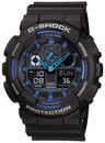 CASIO G-SHOCK GA100 Analogue/Digital  WATCH BLACK BLUE