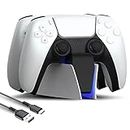 PS5 Controller Charging Station, Dual PS5 Controller 2.5 Hours Fast Charge with LED Charge State Indicator