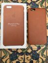 Genuine Apple iPhone 6 Plus iPhone 6S Plus Leather Case; saddle brown/tan unused