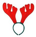 Partysanthe Red Christmas Reindeer Antlers Headband Deer Horn Hairband for Christmas Xmas Party Deer Glove Head Hoop Funny Party for Children or Adult and Girls 1 Pcs