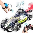 Axirata F1 Gesture Hand Remote Control Car Drift RC Car for Kids Age 6-12 Year Old 2.4 GHz 4WD 360°Rotation F1 RC Stunt Car with Light & Music & Spray 1:12 Scale Toy Car Birthday Gift for Boys Girls