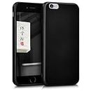 kwmobile Case kompatibel mit Apple iPhone 6 / 6S Hülle - Schutzhülle aus Silikon metallisch schimmernd - Handyhülle Metallic Schwarz