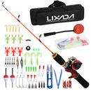  Ice Fishing Rod Reel Combo Complete Kit with Ice Skimmer  U5Q9
