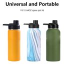 Insulated Sports Water Bottles Universal Healthy 12oz To 64oz Flip Lid Dustproof