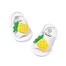 Tricycle Clothing Kids Unisex Boys and Girls Slip On Flip Flop for 6-12 Month Babies (White)