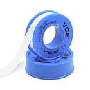 VCELINK PTFE Tape Plumbers Tape to Stop Leaks, Teflon Plumbing Tape for Leaking Pipe Thread Screw Head in Bathroom/Kitchen/Garden, 520" Length 1/2" Width with Blue Snap-On Cover (2 Rolls)