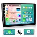 4G+64 8 Core Double Din Android 13 Car Stereo with Wireless Apple Carplay, 10.1 Inch IPS Touch Scren Radio Bluetooth 5.0, Wireless Android Auto, GPS, WiFi, 32EQ DSP, 59 UI Themes, Mic, Backup Cam