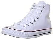 Converse Women's Chuck Taylor All Star Leather High Top Sneaker, White, 7.5
