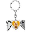 no/no Dragon Lord Chess Japanese Pastime Heart Angel Wing Key Chain Holder