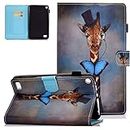 UGOcase Folio Case for Amazon Kindle Fire 7 Inch Tablet (9th/7th/5th Generation, 2019 2017 2015) - Premium PU Leather Slim Stand Multi-Angle Viewing/Card Slots Cover for Kindle Fire 7, Giraffe