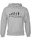 Reality Glitch Evolution of Metal Detector Mens Hoodie Sweat à capuche - Gris - Large