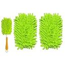 Yicotira Reusable Dusters Refills for Swiffer Hand Duster - 360 Heavy Duty Duster Refill - Microfiber Ceiling Fan Duster for Swiffer Dusters Extended Handle, 2 Pack (Handle is Not Included)