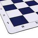 Standard Vinyl Roll Up Chess Boards - Professional Club & Tournament Chess Boards (2.25" Square, Blue Rubber)