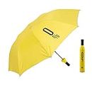 The EventSaga Foldable Bottle Umbrella - Unisex Windproof UV and Rain Protection Double Layer Folding Portable Umbrella with Bottle Cover (Yellow)