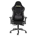 Gamaxy Multi-Functional Ergonomic Gaming Chair with Spandex & PU Leather Fabric, Adjustable Neck & Lumbar Pillow, 4D Adjustable Armrests & Heavy Duty Metal Base (Black)