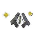 Hand Gun Pack Of 2 Pubg Pistol For Kids With 8 Round Reload And 6Mm Plastic Bb Bullets (24Pc) Pubg Gun Toy Airsoft Gun Toy For Boys,Black