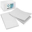 100 Sheets Plain Notepad - 4 x 6" White Blank Memo pad, Scratch Pad for Restaurant Server, Concession Stand, School and Office Supplies 4" x 6" White