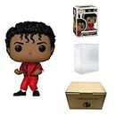 Pop! Rocks: Michael (Thriller) Jackson Vinyl Figure Bundle with EcoTek Protector case and CCO Pop Shipper Box for Additional Protection