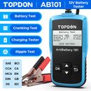 TOPDON AB101 Car Battery Tester 100-2000 CCA Automotive Alternator Analyzer US