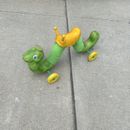 Vintage 1970s Hasbro Inchworm Ride On Toy Inch Worm Green and Yellow 