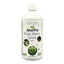 AloePro Aloe Vera Juice - Pure Inner Leaf, Vegan, Cruelty Free, Max Strength 1000ml, 1 Month Supply