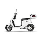 EMMO ADO Electric Moped for Adult - eBike Scooter - 500W QS Motor - Large Storage - White - Removable Battery 48V20Ah