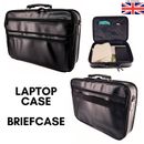 Black Laptop bag 17.3' Briefcase waterproof Side bag Hand bag Carrying Handle UK