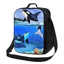 EgoMed Lunch Bag, Durable Insulated Lunch Box Reusable Tote Bag Cooler Bag for Work SchoolThe Orca Family