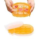 haakaa Silicone Nibble Tray - Breastmilk Popsicle Mold - Baby Forage Fresh Food Freezer Feeder -Teethed Ice Cube Tray - Baby Self Feeding Led Weaning Plate -4m+ Baby - Apricot