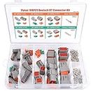 Flytuo 188PCS Deutsch Connector Kit,8 Sets 2/3/4/6/8/12 Pin Automotive Waterproof Car Electrical Wire Connectors Plug for Motorcycle, Truck, Car, Boats, Scooter(16-22AWG)