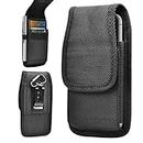 Tiflook Phone Holster for LG Stylo 6 Stylo 5 Stylo 4 Velvet 5G V60 V50 V40 K51 Reflect K92 5G G8X ThinQ G8 ThinQ G7 ThinQ Nylon Carrying Case Pouch with Belt Clip Loops Card Holder, Black