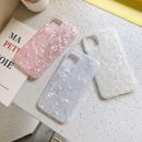 For iPhone 15 14 13 12 11 Pro XS Bright Marble Shell Shockproof Soft Case Cover