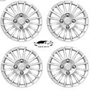 AUTO MOTO Sporty Type Silver O.E Colour 12-Inch Press Fit Type with Metal Rings Wheel Cover for Maruti Suzuki Alto 800 All Models (Set of 4 Pieces)