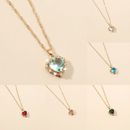 Rhinestone Crystal Heart Pendant Choker Zircon Necklace Jewellery Birthday Gifts