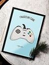 SINCE 7 STORE I Paused My Game For You Gamer Quote Framed Poster (8x12 Inches) For Aesthetic Room Decor/Gifting/Love Quotes/For Gamers