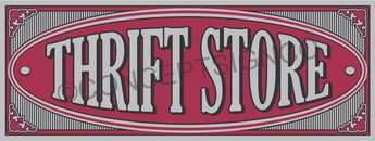 1.5'X4' THRIFT STORE BANNER Outdoor Indoor Sign Resale Shop Clothes Furniture