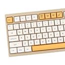 Honey Milk Keycaps - Juego de 138 teclas PBT Dye-Sub XDA para teclado mecánico Cherry Mx 61/64/87/104/108