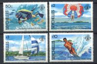 Seychelles 1984 • Sс# 551-4 • Turismo (deportes acuáticos) • Estampillada sin montar o nunca montada en muy buen estado (Su-9423)