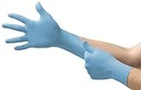 MICROFLEX 10-733 Daily Defense Disposable Nitrile Gloves for Cleaning, Food Prep, First Aid - Large, Blue (Box of 100)
