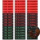 45 Pack Magazine Marking Band 5.56, 223 REM, 300 Blackout Magazine Bands for Accessories (Red and Black Base)