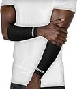 Artefit Forearm Sleeves - Compression Arm Tube - UV Protection, Black, l