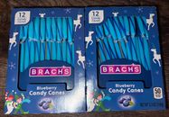 Brachs ~ Blueberry Candy Cane Navidad 5.3 oz 24 bastones ~ paquete de 2 ~ 08/2026